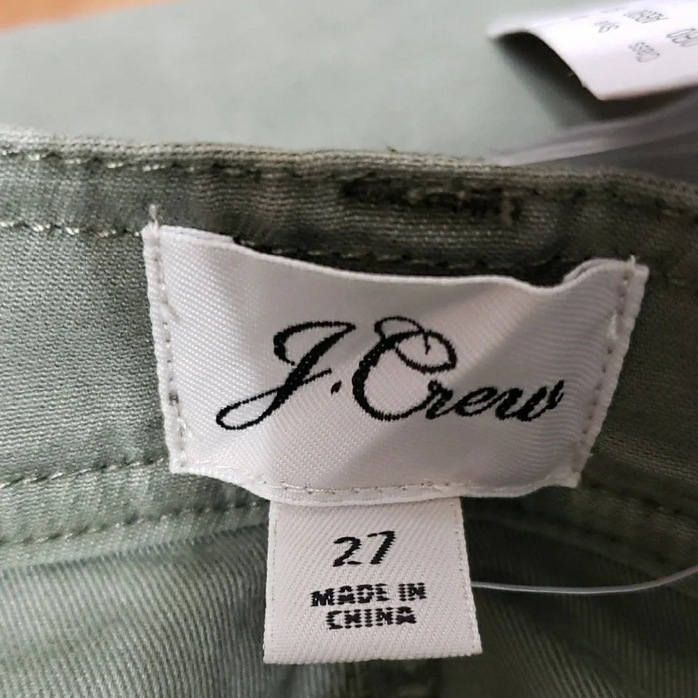 J. CREW STRAIGHT LEG Green‎ Cargo Pants